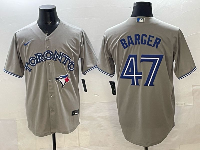 Men 2025 Nike Toronto Blue Jays #47 Barger Grey Game MLB Jersey 01->toronto blue jays->MLB Jersey